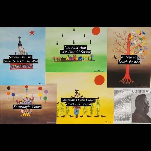 SET of 5 1980s Fine Art Posters, Jonathan Winters Vintage Surreal, 28"x22" (NOS) - Picture 2 of 16